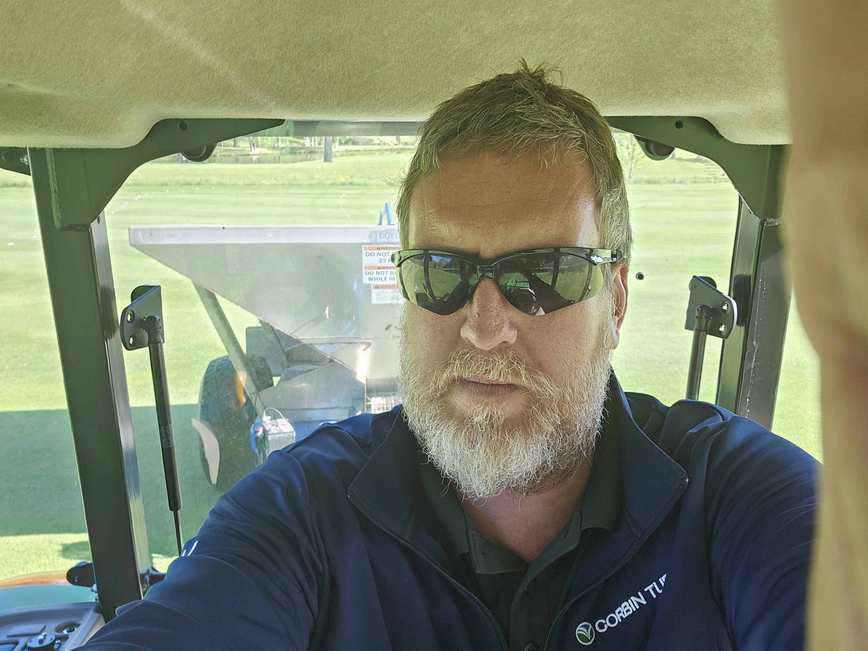 Superintendent Josh Laughridge reviewing course conditions